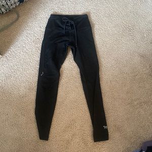 Pink lace up leggings!